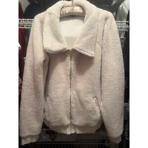 Lauren Ralph Lauren Full Zip Ivory Long Sleeve Mid-Length Jacket XXL Women